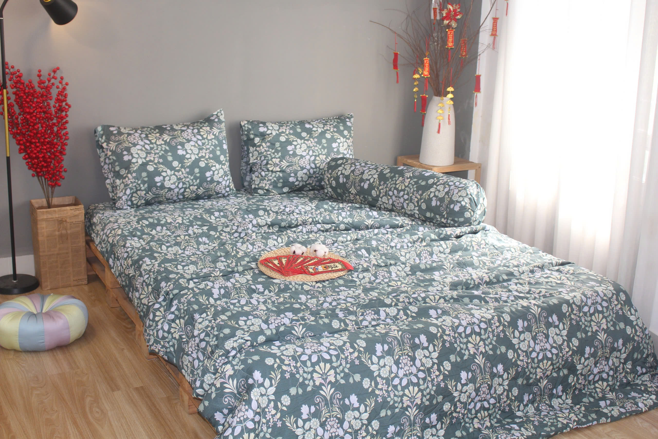 Bộ Chăn Drap gối TENCEL 40s Cao cấp mềm mịn mượt mà như lụa