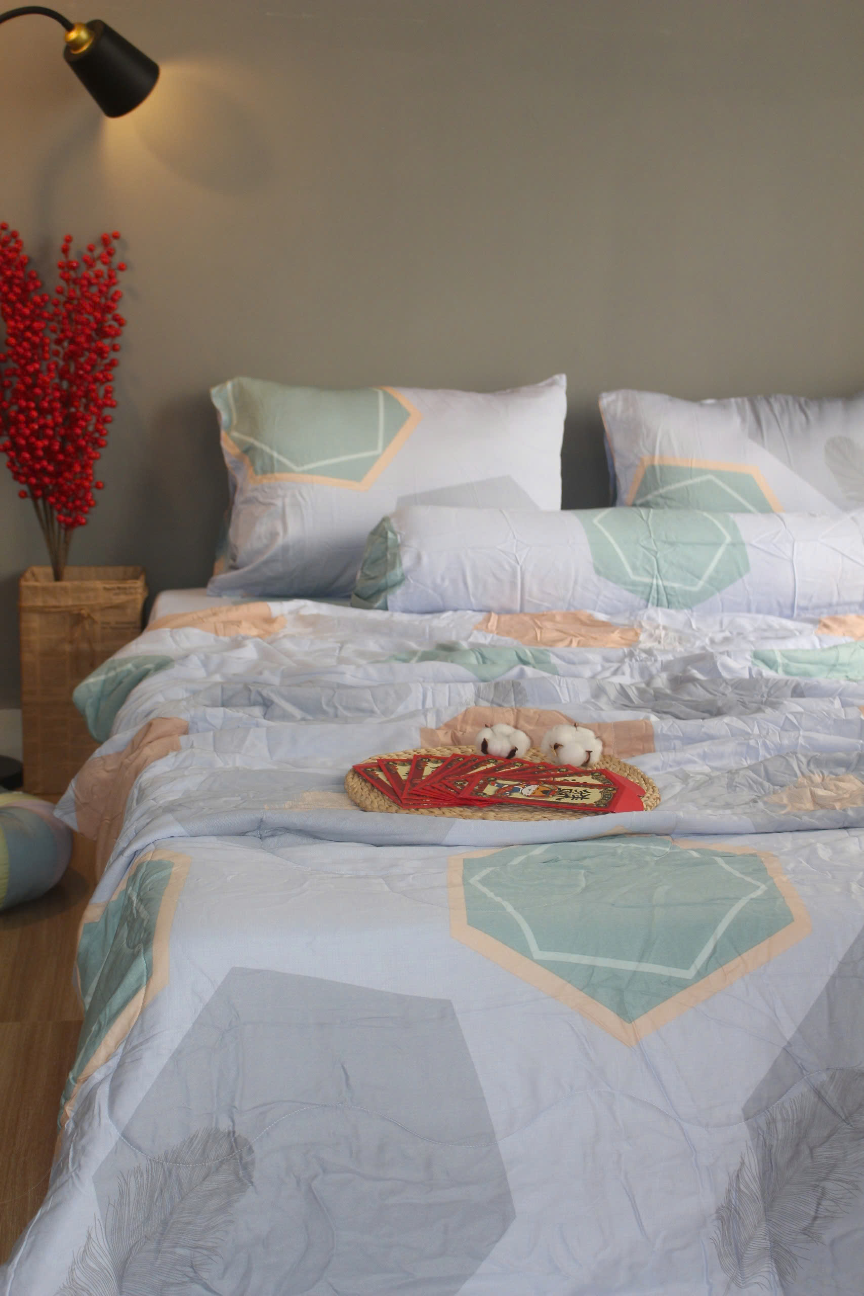 Bộ Chăn Drap gối TENCEL 40s Cao cấp mềm mịn mượt mà như lụa
