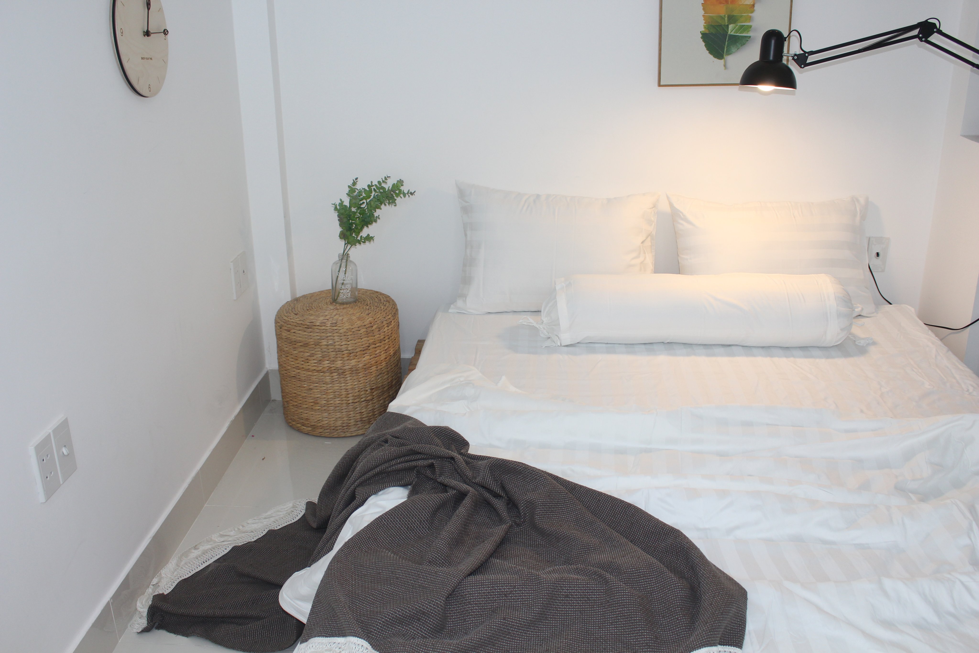 Bộ Drap Gối KHA LY - Sọc Trắng 3P cao cấp 4 sao KHÁCH SẠN, RESORT, HOMESTAY- vài dầy dặn sang trọng,