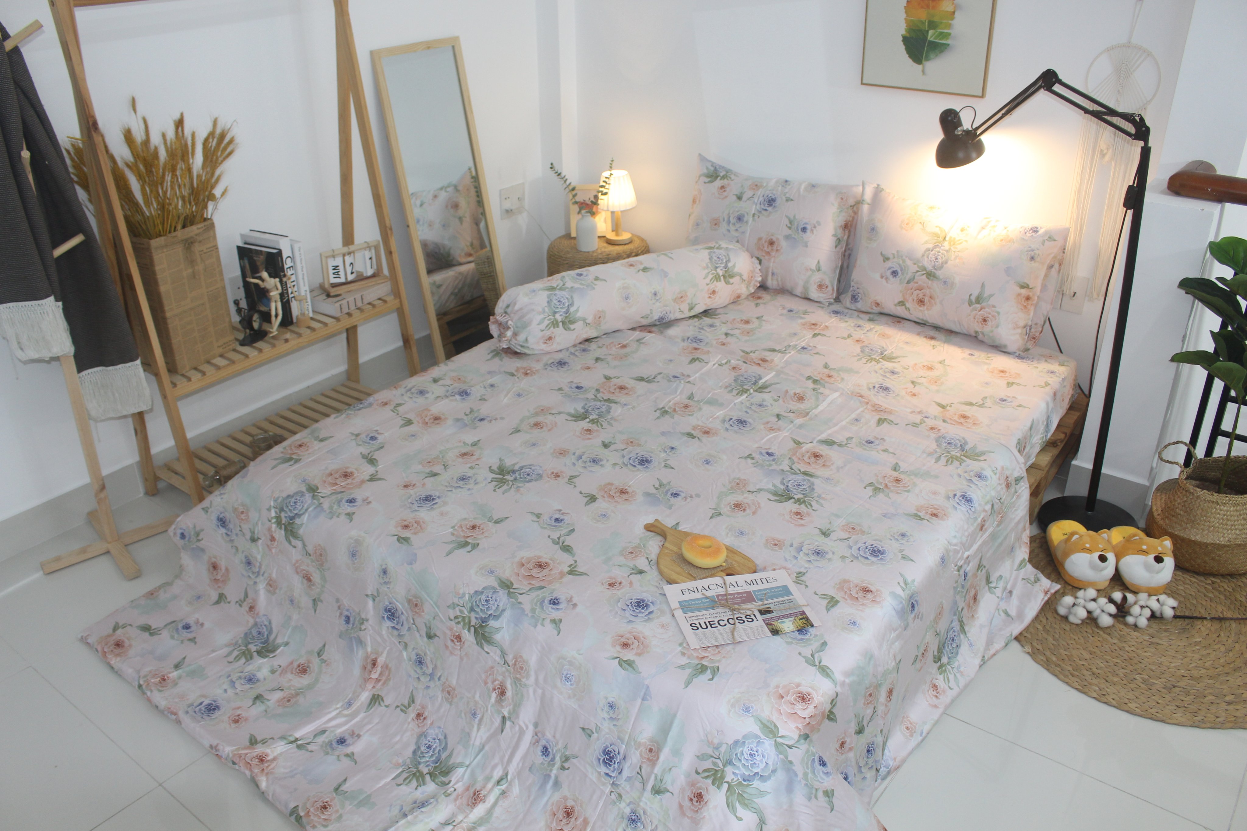 Bộ Chăn Drap gối TENCEL 60s Cao cấp mềm mịn mượt mà như lụa