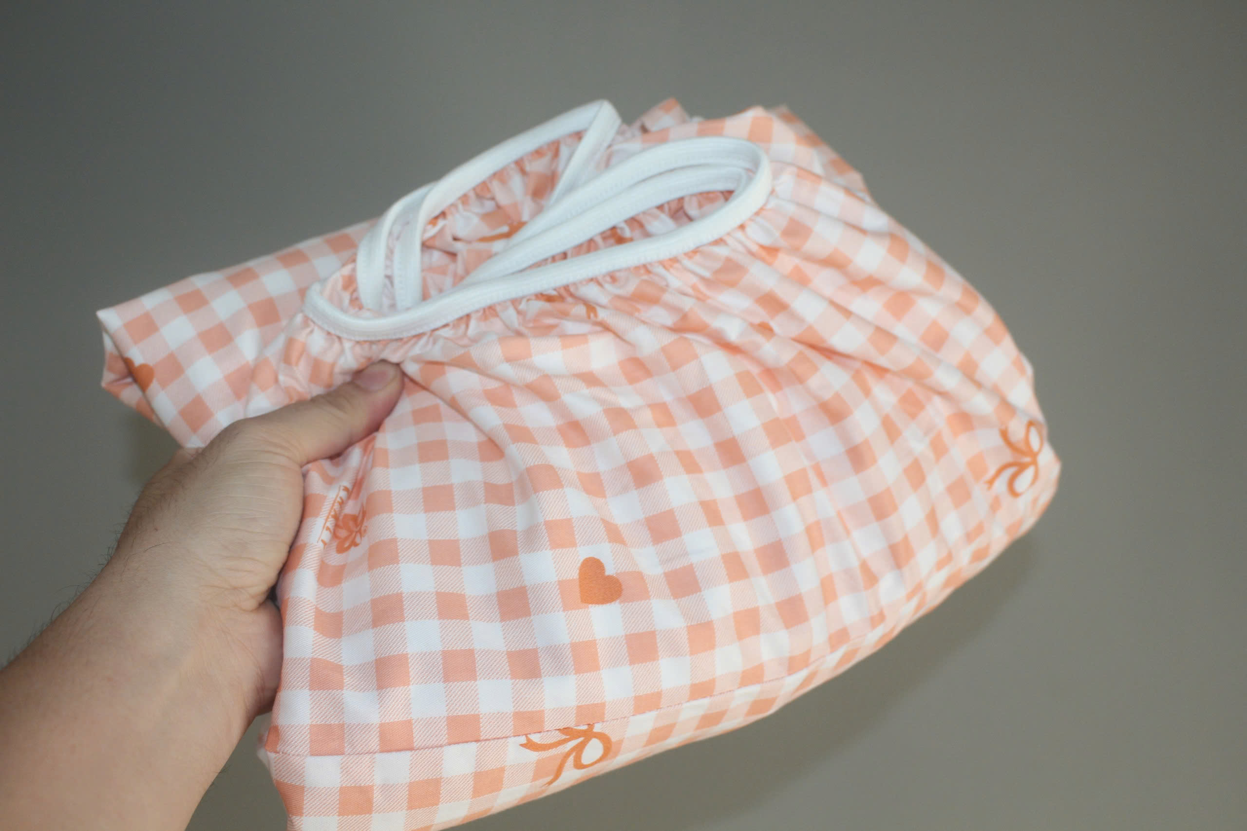 Bộ drap gối KHA LY - 100% cotton thiên nhiên Caro Nơ-Cam