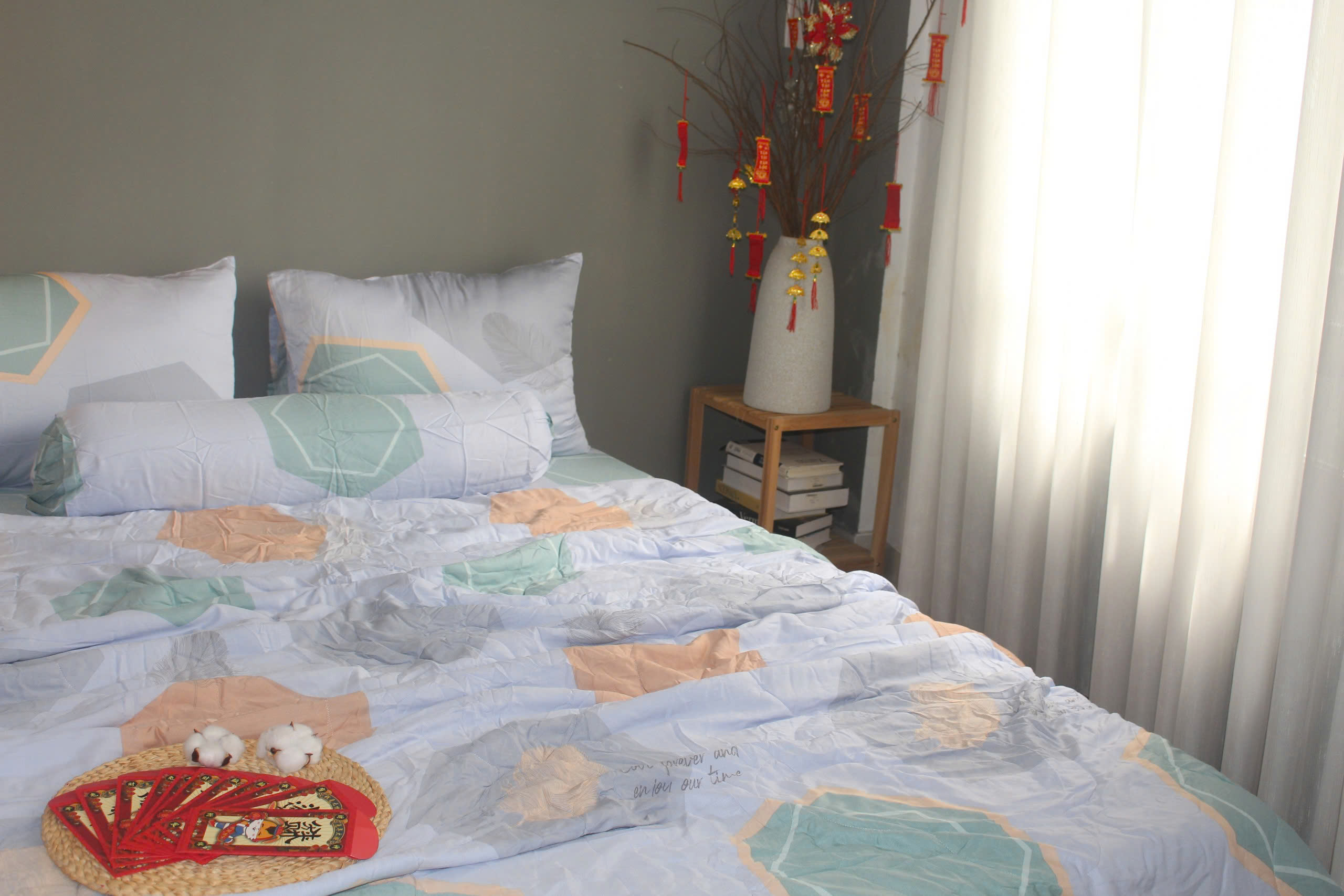Bộ Chăn Drap gối TENCEL 40s Cao cấp mềm mịn mượt mà như lụa