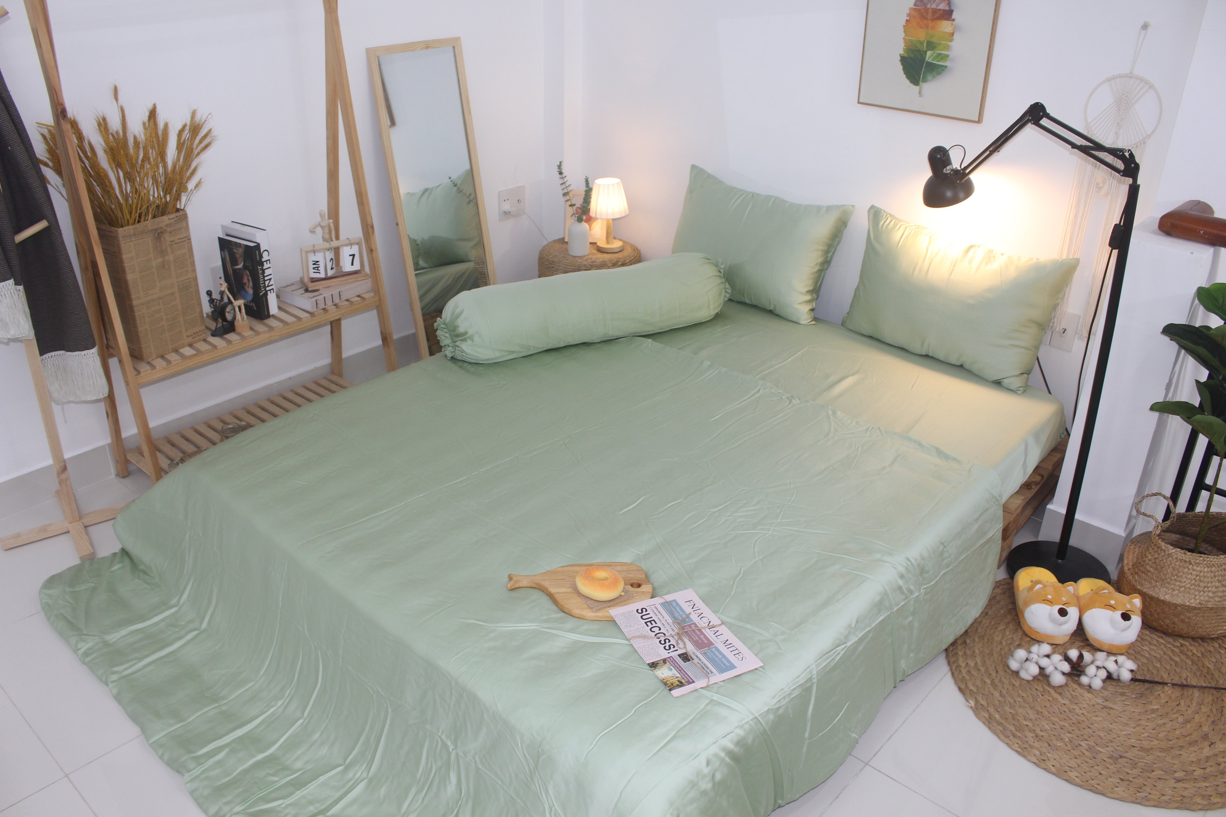 Bộ Chăn Drap gối TENCEL 60s Cao cấp mềm mịn mượt mà như lụa