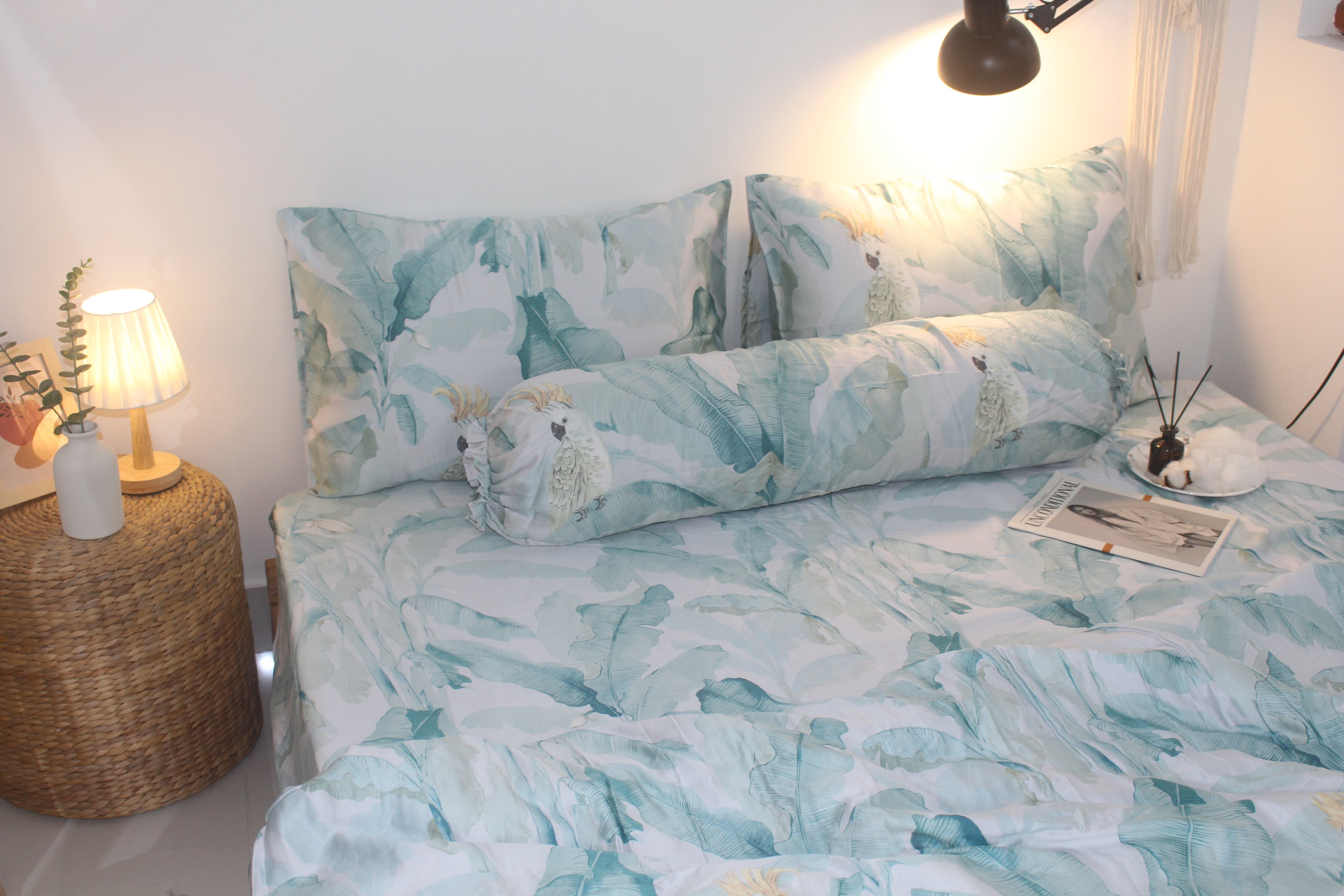 Bộ Chăn Drap gối TENCEL 60s Cao cấp mềm mịn mượt mà như lụa