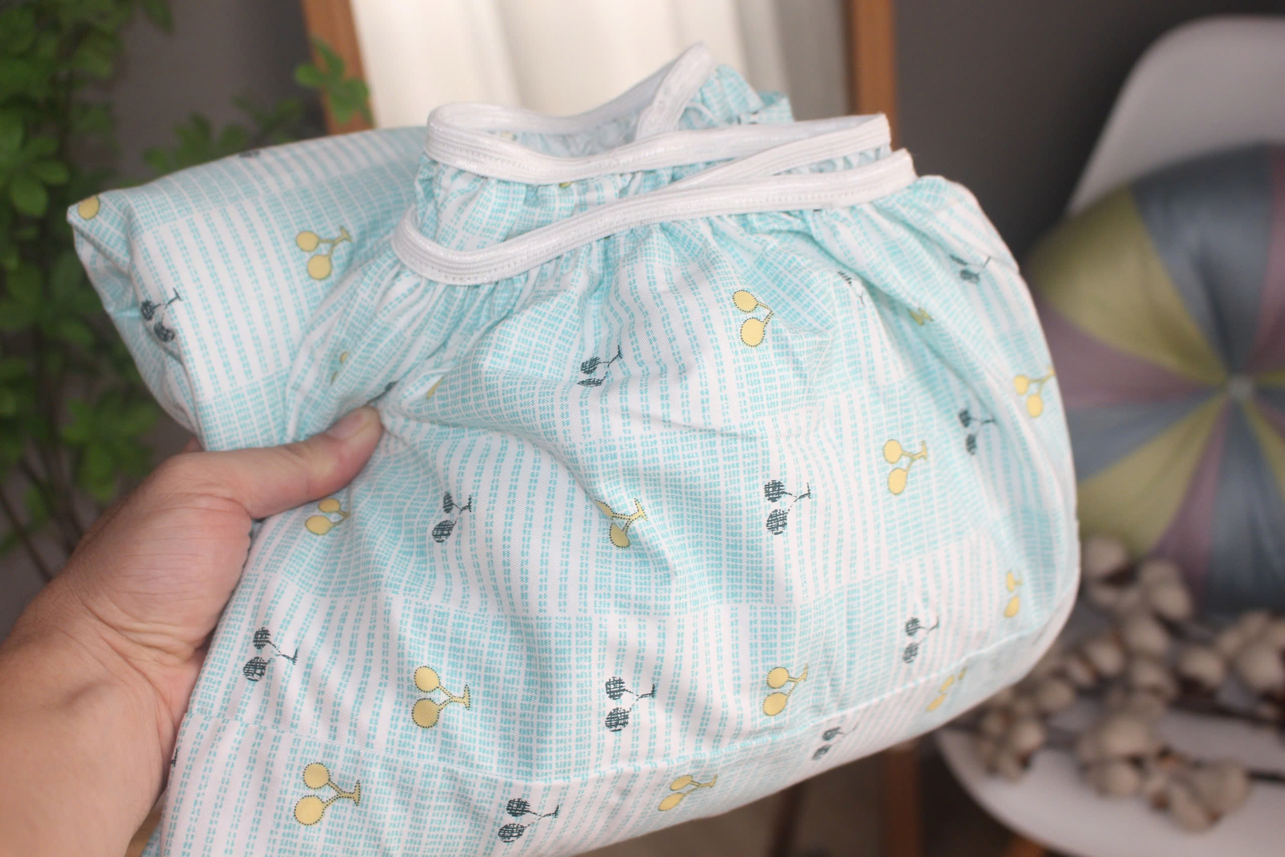 Bộ drap gối KHA LY - 100% cotton thiên nhiên Cherry Ngọc