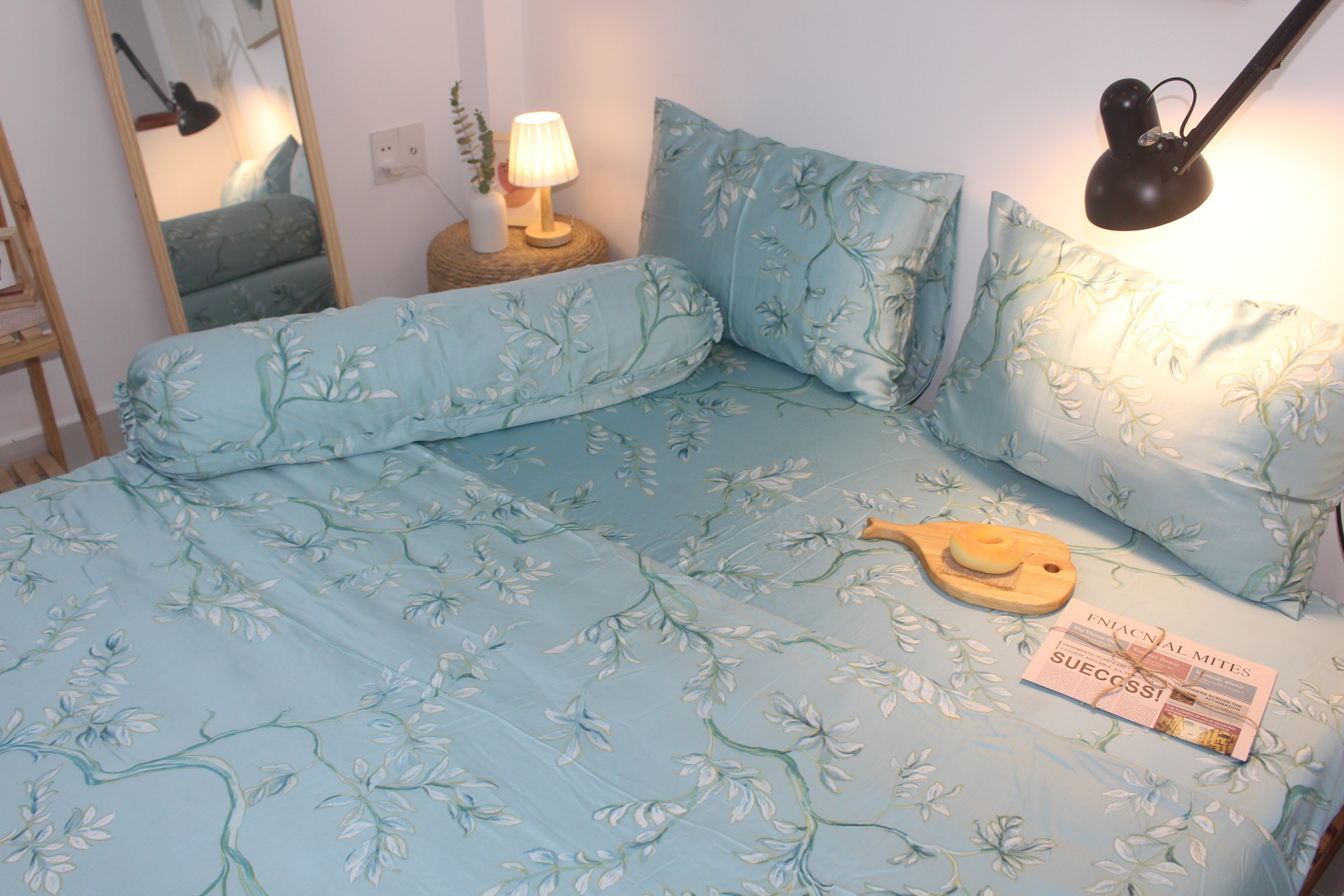 Bộ Chăn Drap gối TENCEL 60s Cao cấp mềm mịn mượt mà như lụa