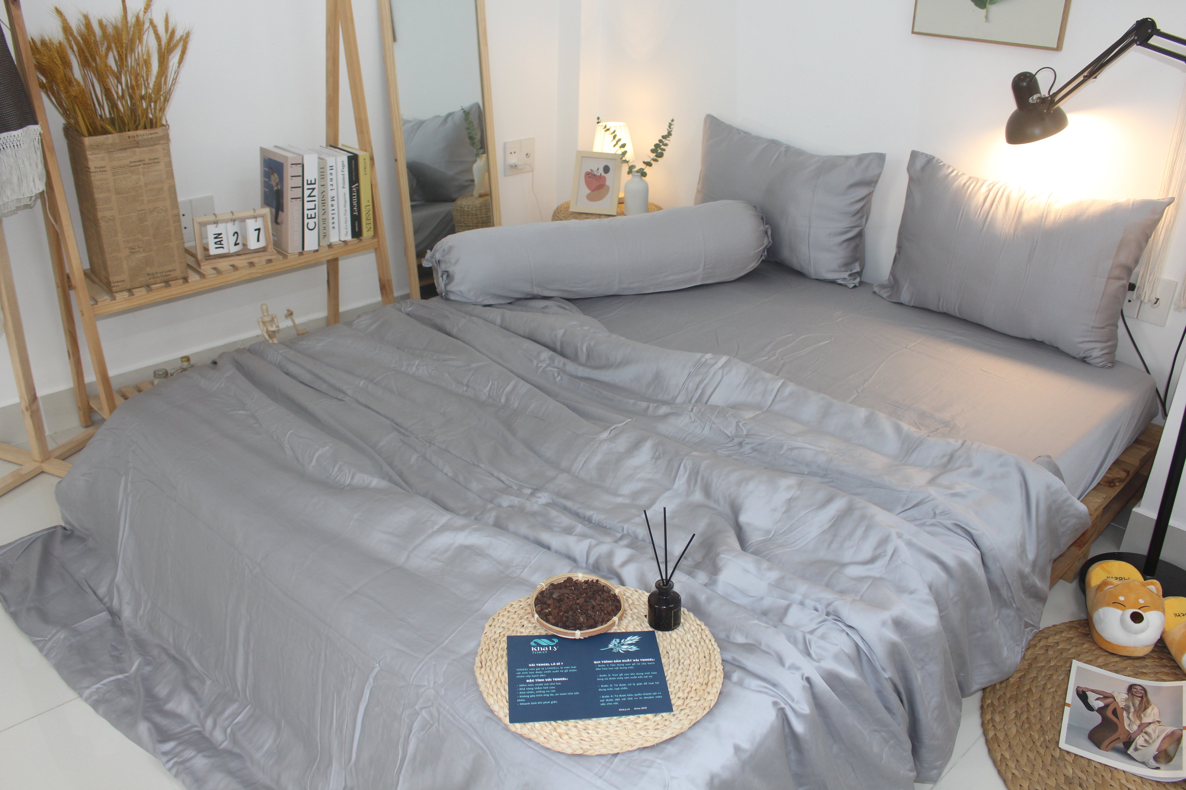 Bộ Chăn Drap gối TENCEL 60s Cao cấp mềm mịn mượt mà như lụa